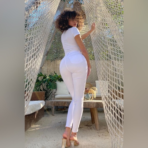 White High Waist Jeans size 5 - Picture 4 of 7